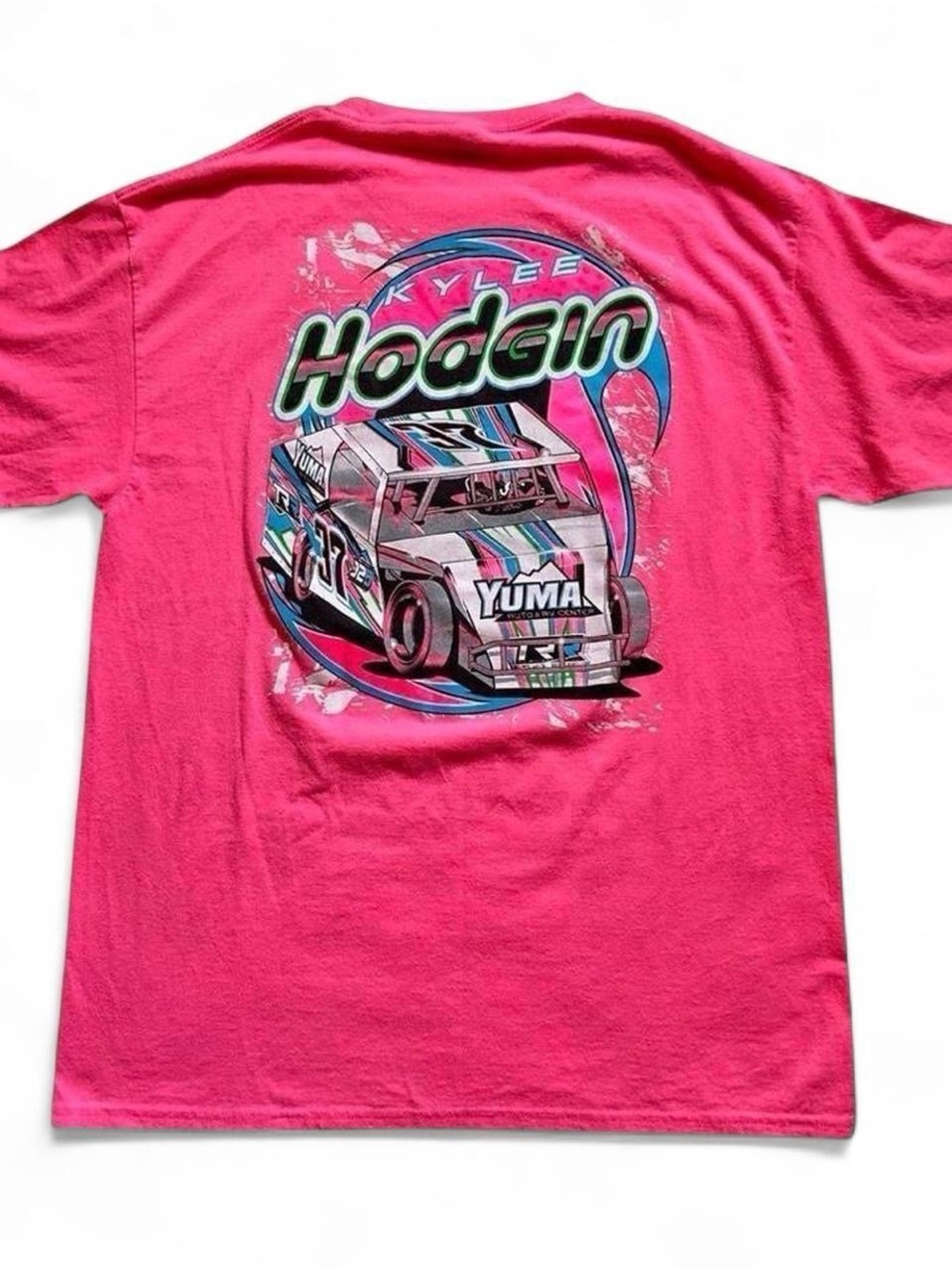 Gildan Hot Pink Yuma Arizona Racing Graphic Tee L